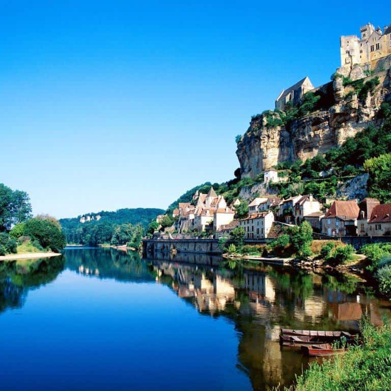 view of medieval village dordogne