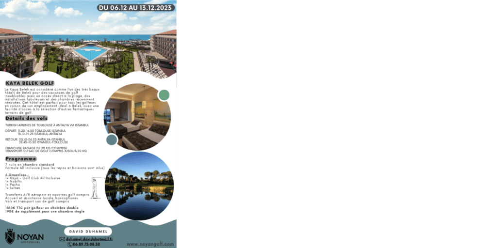 Voyage golf Duhamel