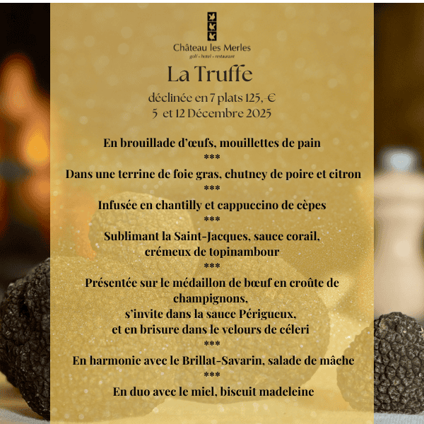 menu truffe en dordogne